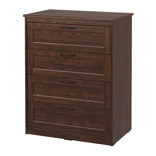 SONGESAND - 抽屜櫃/4抽, 棕色, 82x104 公分 | IKEA 線上購物 - PE658950_S4