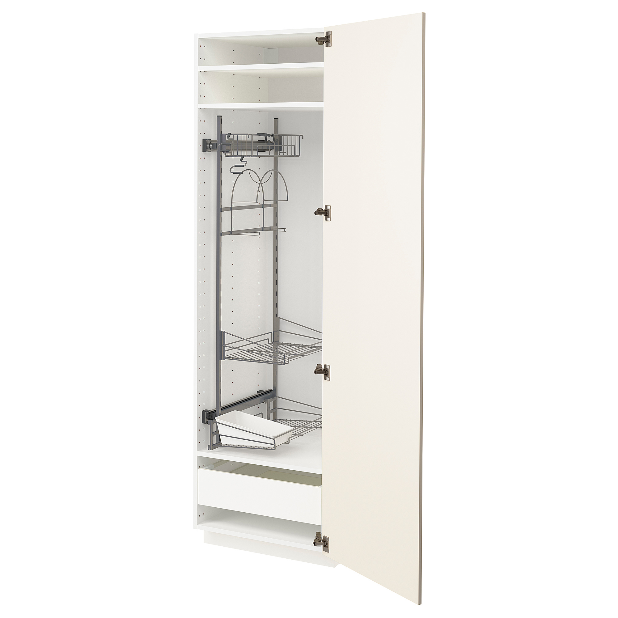 METOD/MAXIMERA high cabinet with cleaning interior