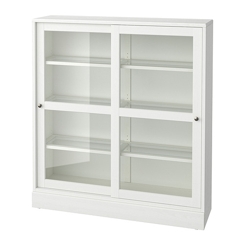 HAVSTA glass-door cabinet with plinth