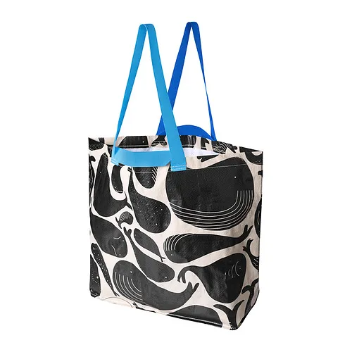 ROMELSÖN - carrier bag, medium, whale pattern, 45x18x45 cmx36 l | IKEA Taiwan Online - E1023256_S4