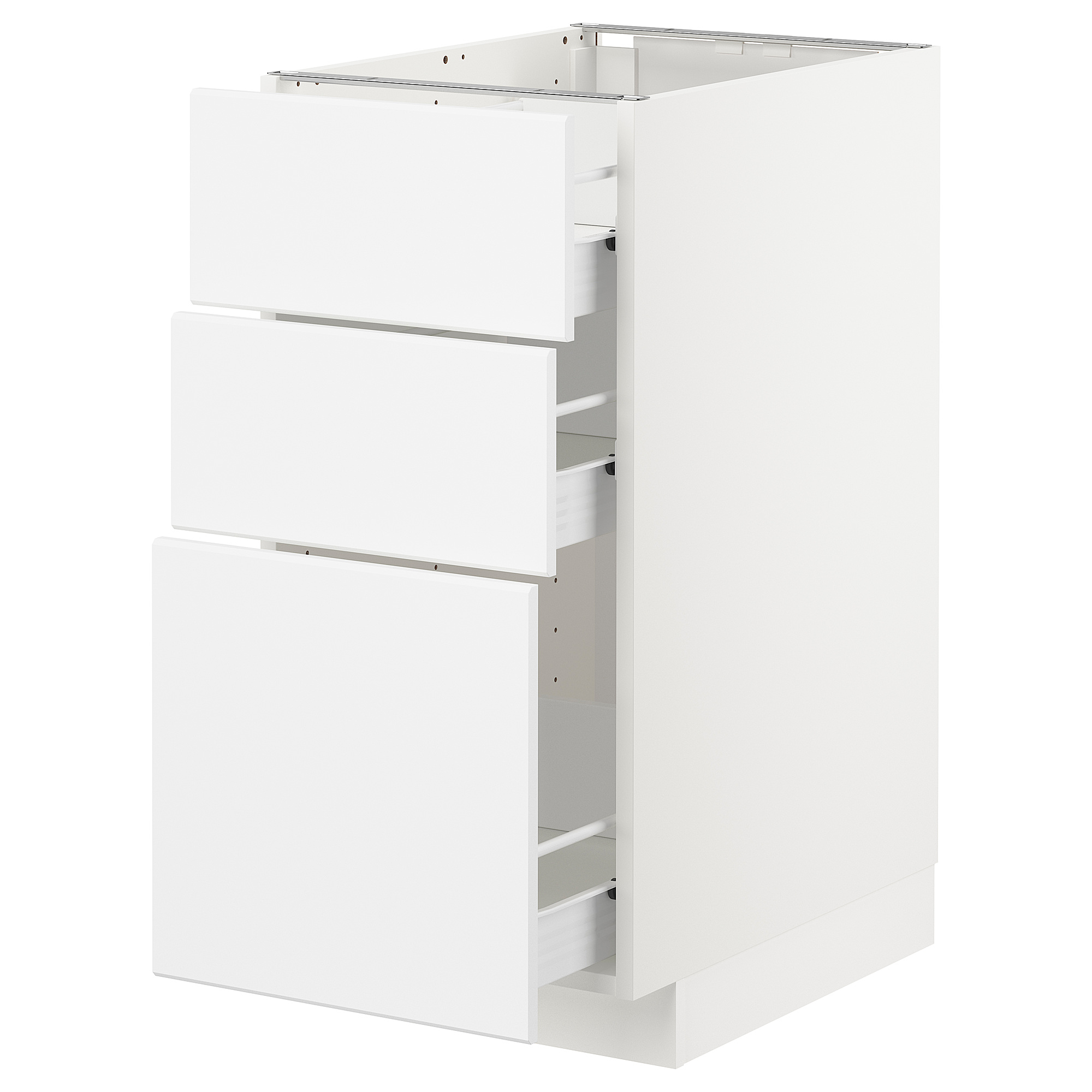 METOD/FÖRVARA base cabinet with 3 drawers