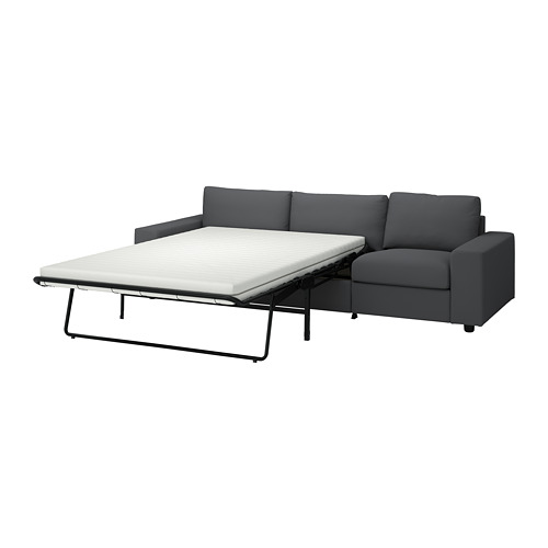 VIMLE - 3-seat sofa-bed, with wide armrests/Hallarp grey | IKEA Taiwan Online - PE801633_S4