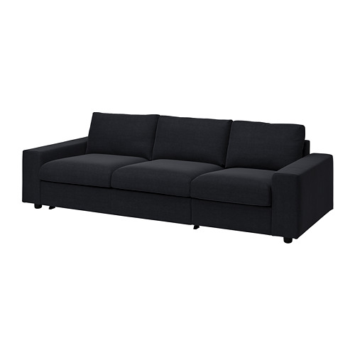 VIMLE - 三人座沙發床布套, 有寬敞扶手/Saxemara 黑藍色 | IKEA 線上購物 - PE801641_S4