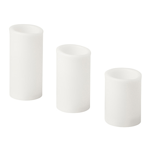 ÄDELLÖVTRÄD - LED block candle, set of 3, white/indoor | IKEA Taiwan Online - PE846034_S4