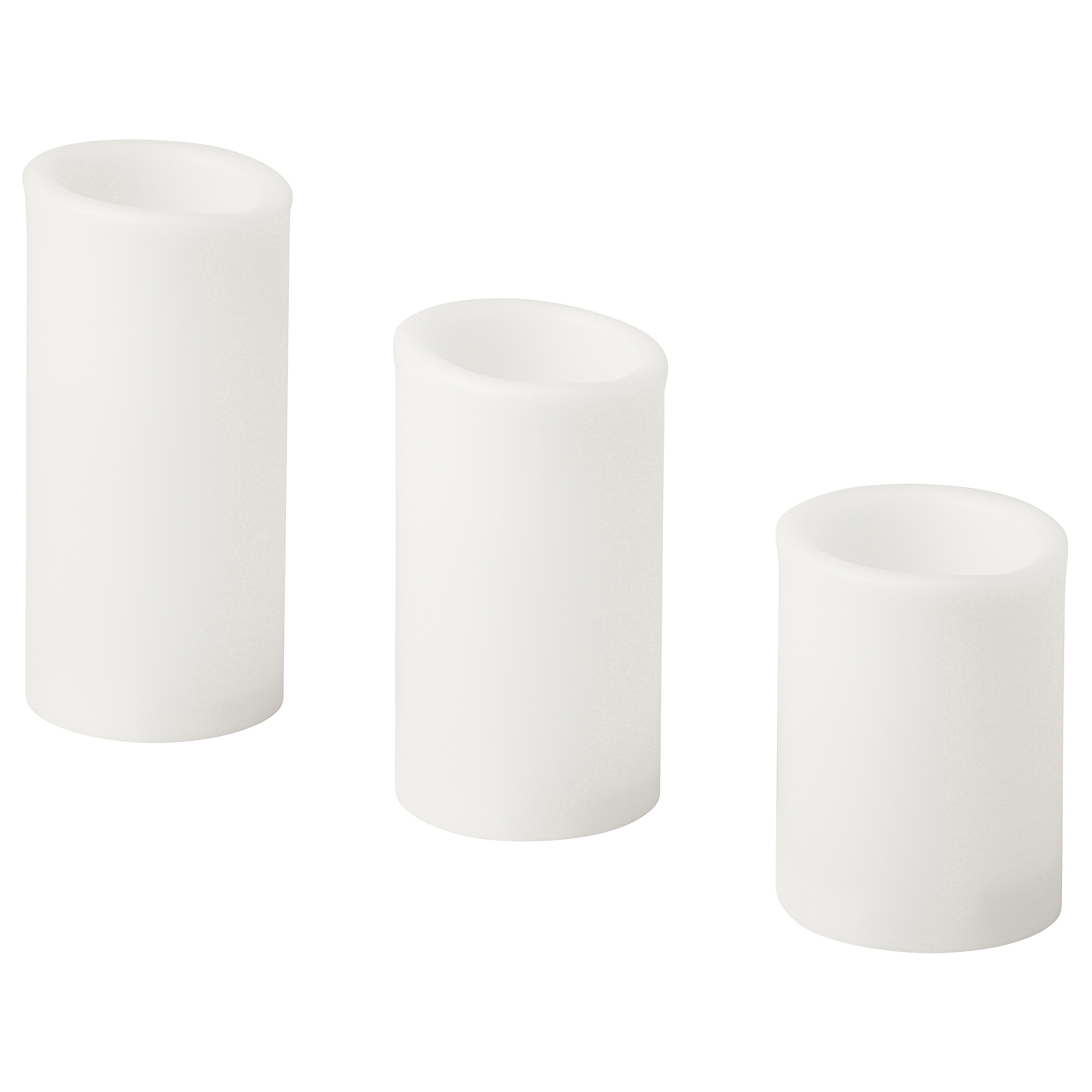 ÄDELLÖVTRÄD LED block candle, set of 3