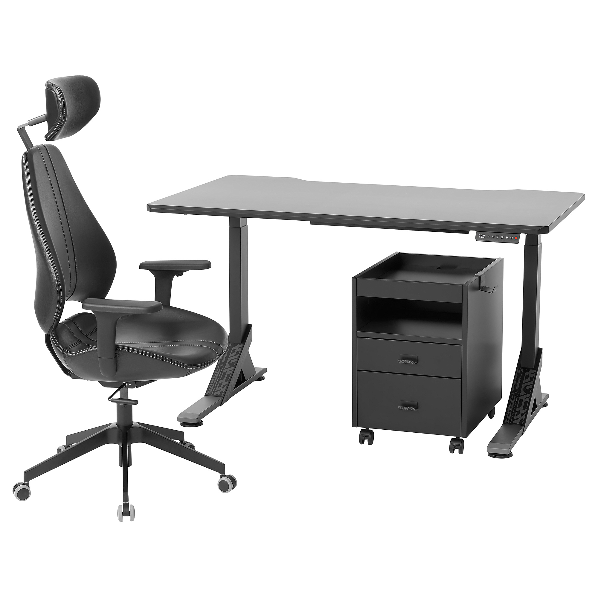 UPPSPEL/GRUPPSPEL 書桌，椅子/抽屜組