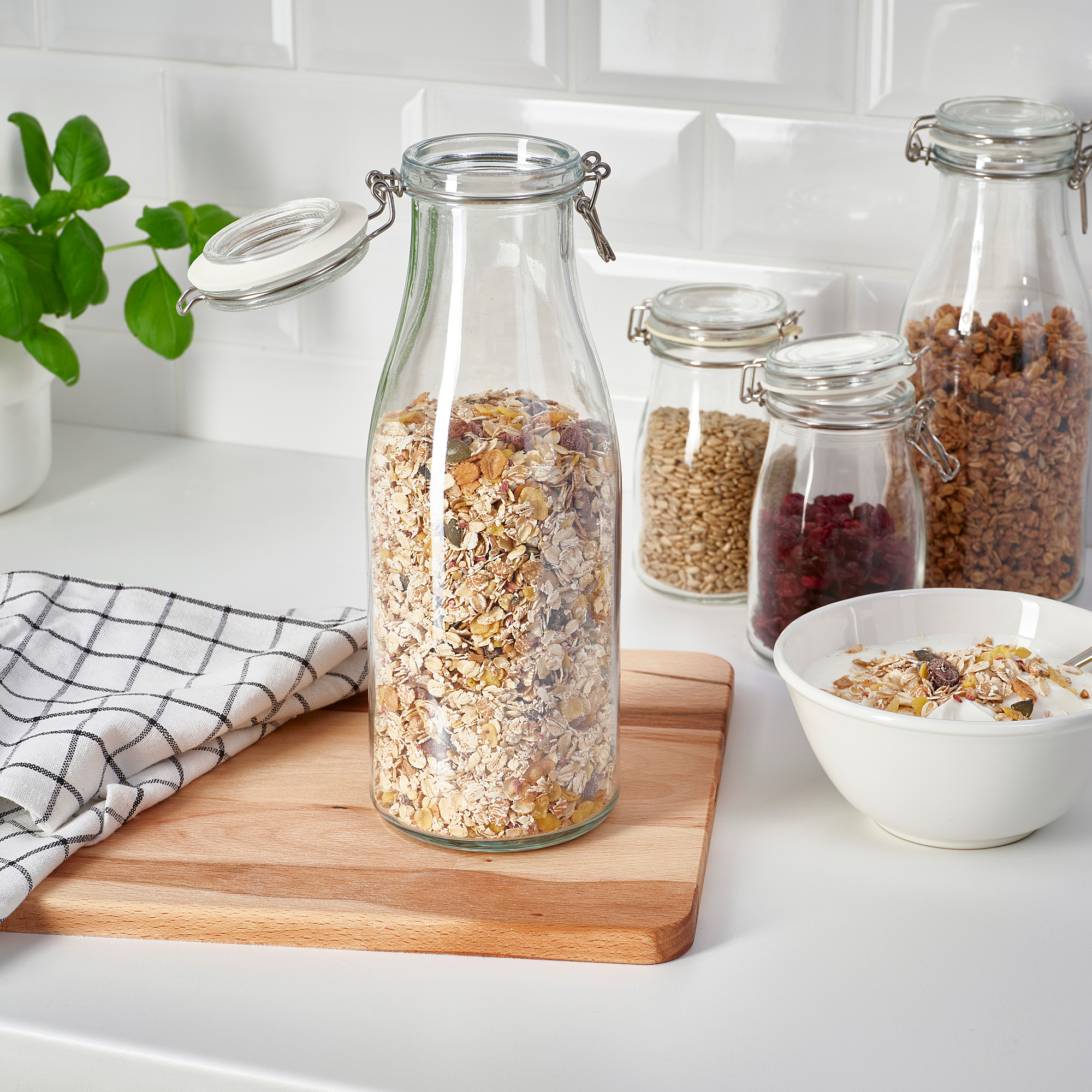 KORKEN bottle shaped jar with lid