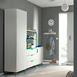 PLATSA wardrobe with 2 doors+3 drawers