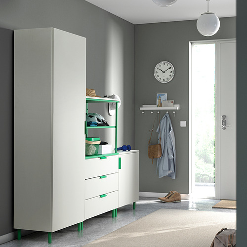 PLATSA wardrobe with 2 doors+3 drawers