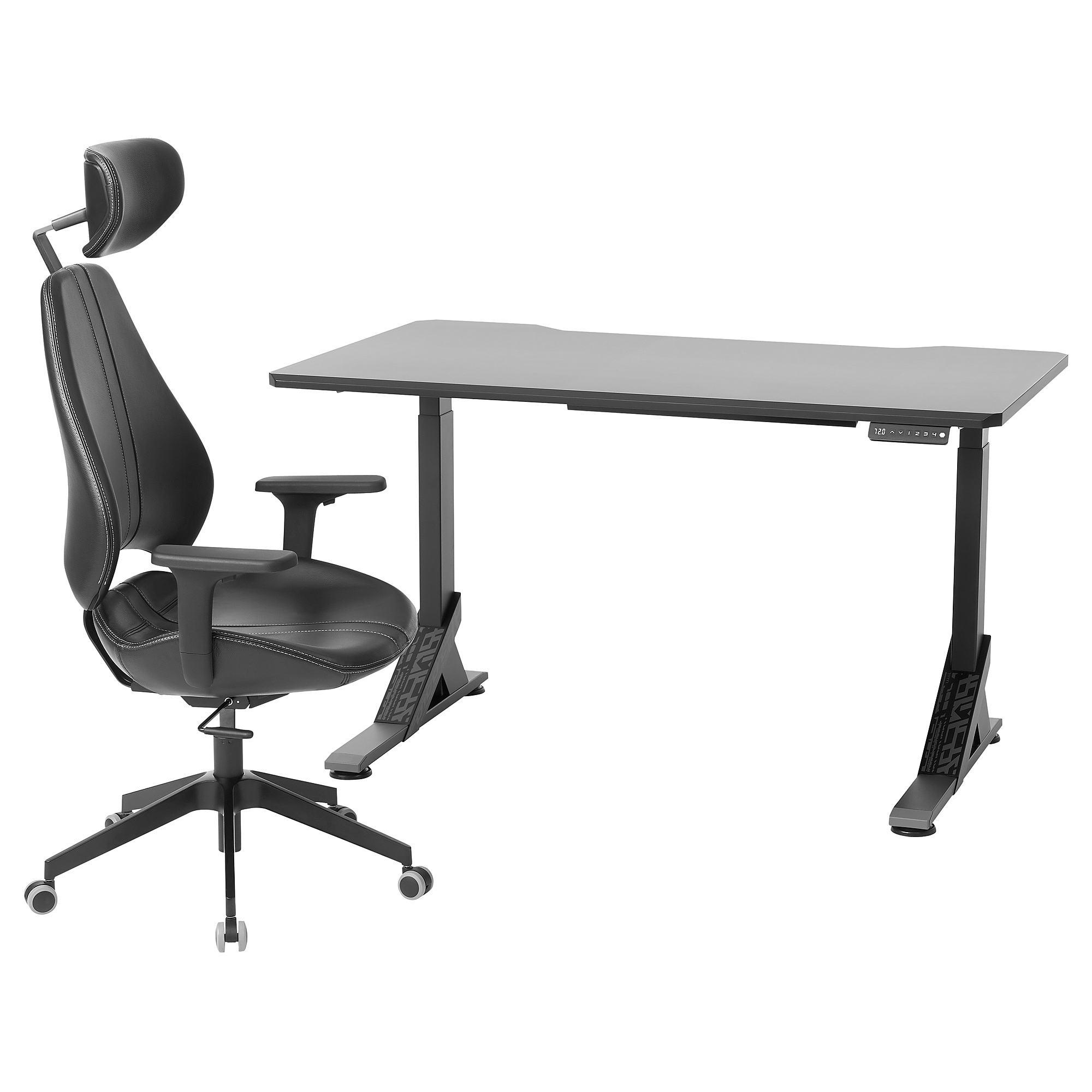 UPPSPEL/GRUPPSPEL gaming desk and chair