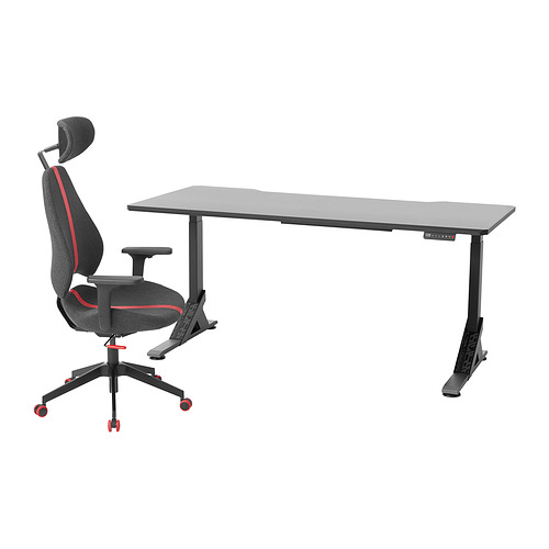 UPPSPEL/GRUPPSPEL gaming desk and chair