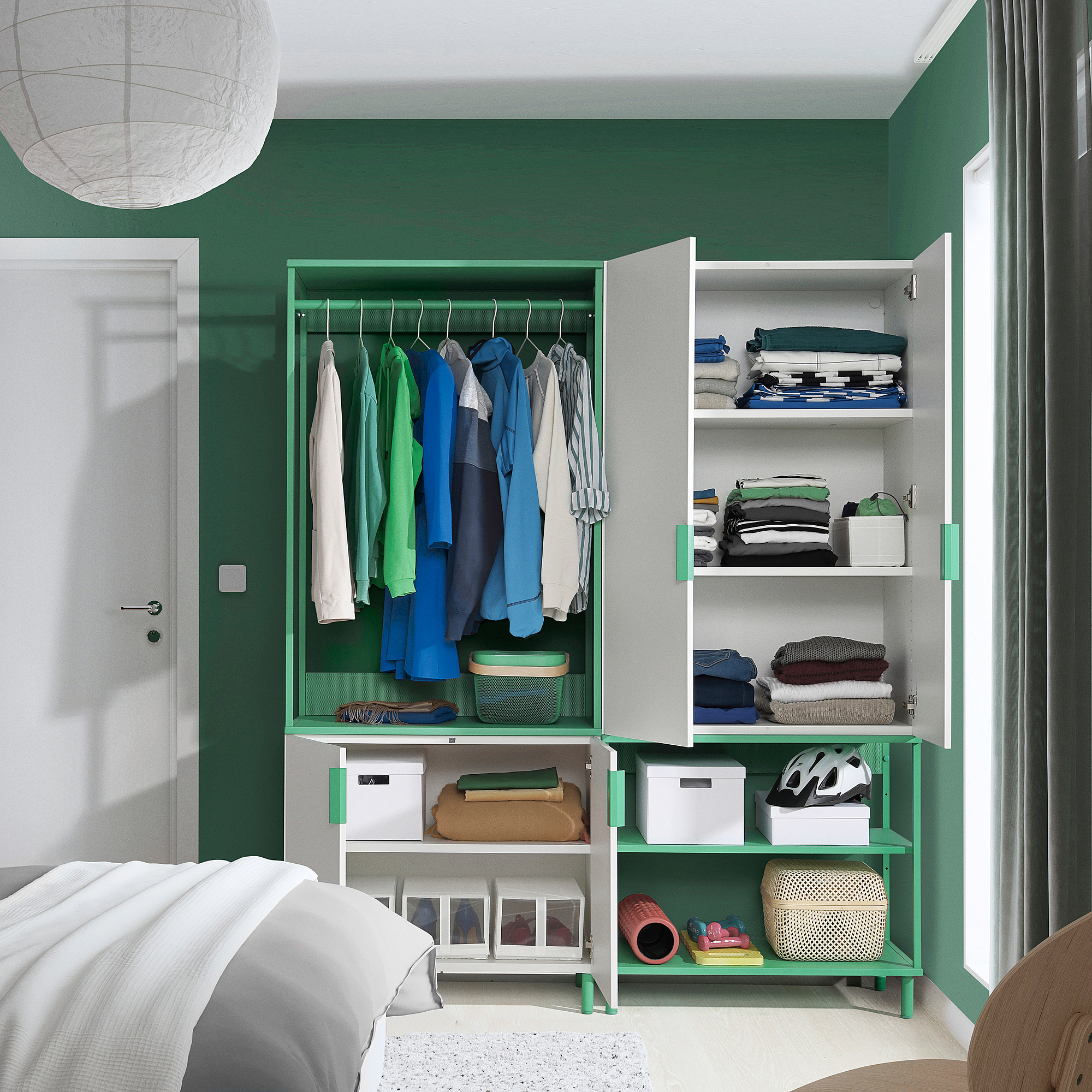 PLATSA wardrobe with 4 doors