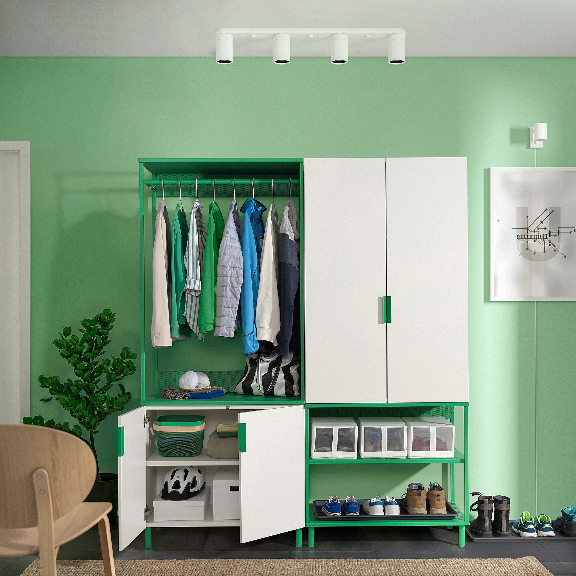 PLATSA wardrobe with 4 doors