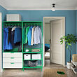 PLATSA open wardrobe with 3 drawers