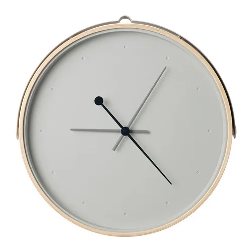 ROTBLÖTA - wall clock, ash veneer/light grey, 42 cm | IKEA Taiwan Online - PE747443_S4