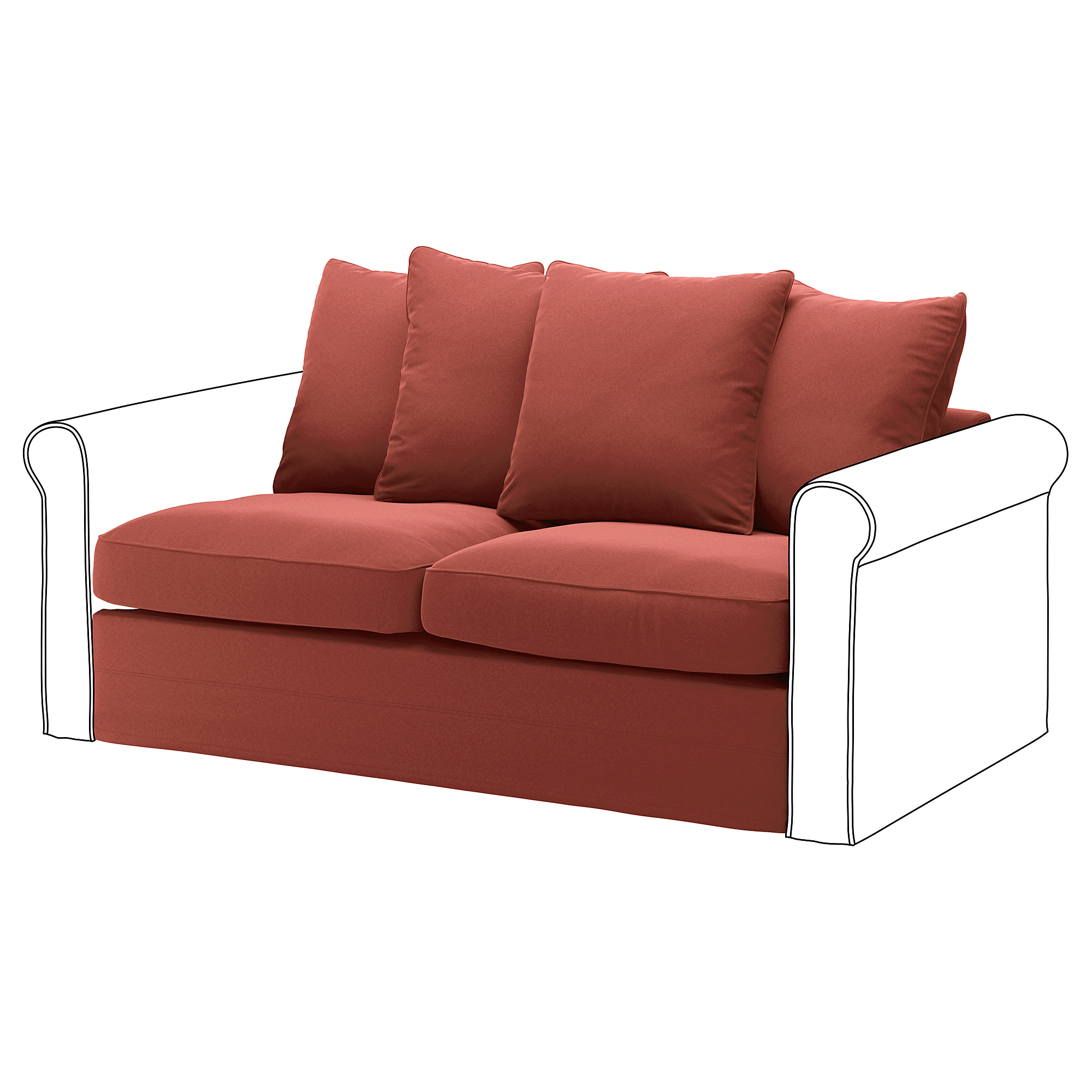 GRÖNLID cover for 2-seat sofa-bed section