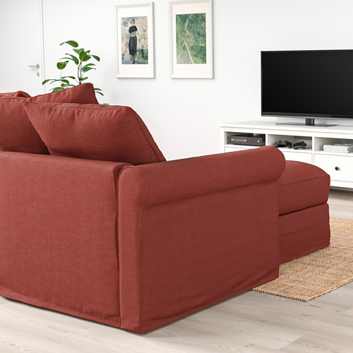 GRÖNLID - 3-seat sofa with chaise longue, Ljungen light red | IKEA Taiwan Online - PE780172_S4