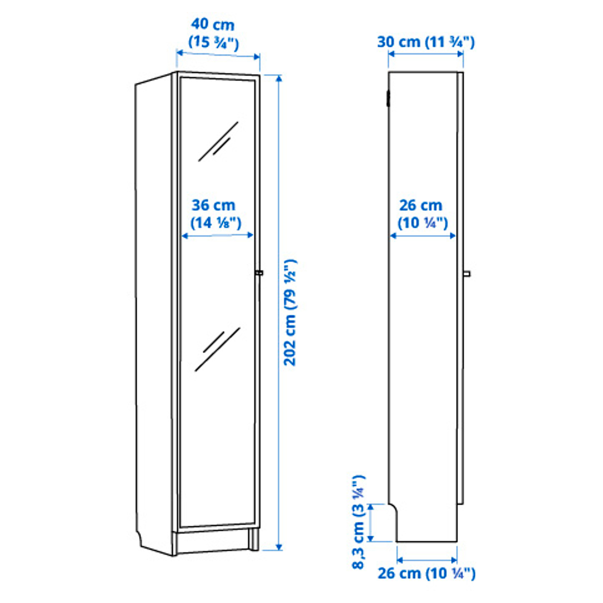 BILLY/HÖGBO bookcase combination w glass doors