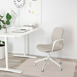LÅNGFJÄLL - office chair with armrests, Gunnared dark grey/white | IKEA Taiwan Online - PE735473_S3