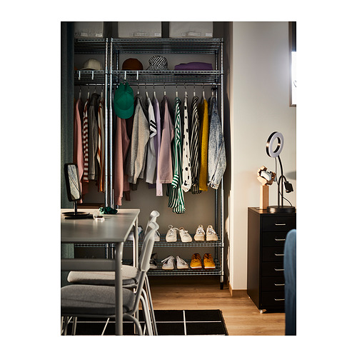 OMAR shelving unit with clothes rail