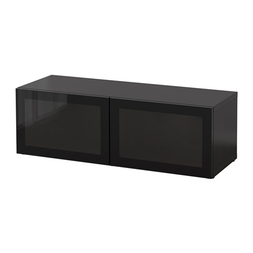 BESTÅ - 玻璃門層架組, 黑棕色/Glassvik 黑色/透明玻璃 | IKEA 線上購物 - PE537333_S4
