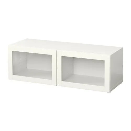 BESTÅ - 玻璃門層架組, 白色/Sindvik 白色/透明玻璃, 120x42x38 公分 | IKEA 線上購物 - PE537341_S4