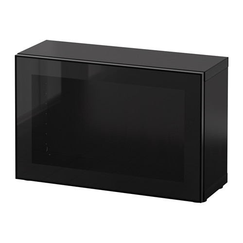BESTÅ - 層架組附玻璃門板, 黑棕色/Glassvik 黑色/透明玻璃 | IKEA 線上購物 - PE537349_S4