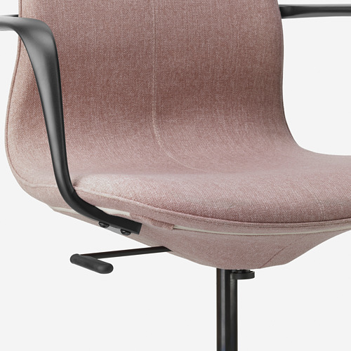 LÅNGFJÄLL - conference chair with armrests, Gunnared light brown-pink/black | IKEA Taiwan Online - PE685894_S4