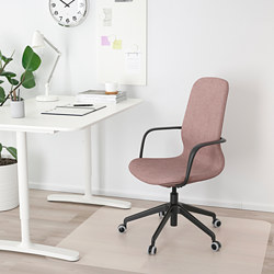 LÅNGFJÄLL - office chair with armrests, Gunnared dark grey/black | IKEA Taiwan Online - PE735485_S3