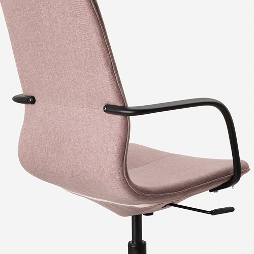 LÅNGFJÄLL - conference chair with armrests, Gunnared light brown-pink/black | IKEA Taiwan Online - PE686597_S4