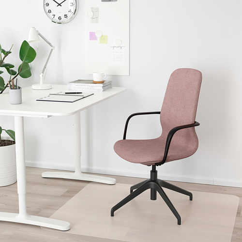 LÅNGFJÄLL - conference chair with armrests, Gunnared light brown-pink/black | IKEA Taiwan Online - PE685918_S4