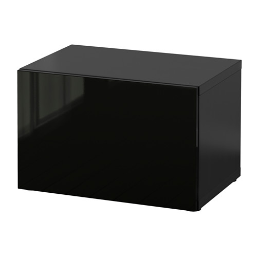 BESTÅ - 附門片層架組, 黑棕色/Selsviken 高亮面/黑色 | IKEA 線上購物 - PE537178_S4