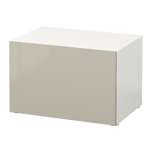 BESTÅ - shelf unit with door, white/Selsviken high-gloss/beige | IKEA Taiwan Online - PE537182_S4
