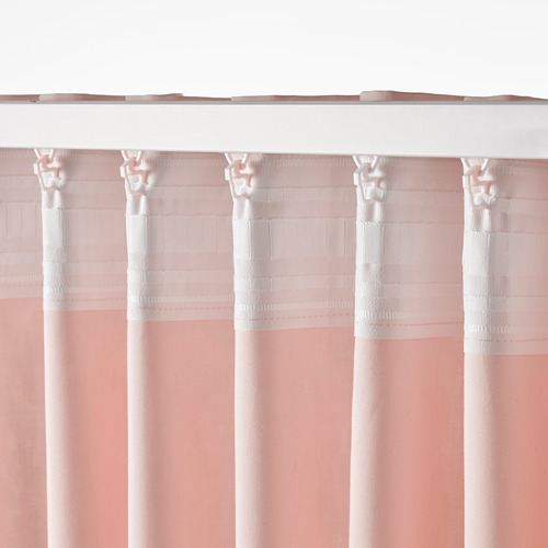MOALISA - curtains, 1 pair, pale pink/pink | IKEA Taiwan Online - PE802262_S4