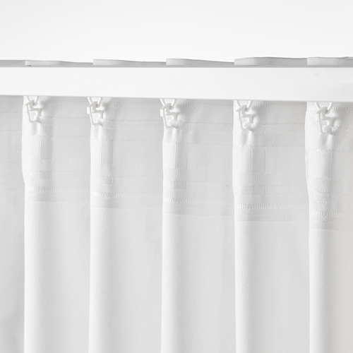 MOALISA - curtains, 1 pair, white/black | IKEA Taiwan Online - PE802264_S4