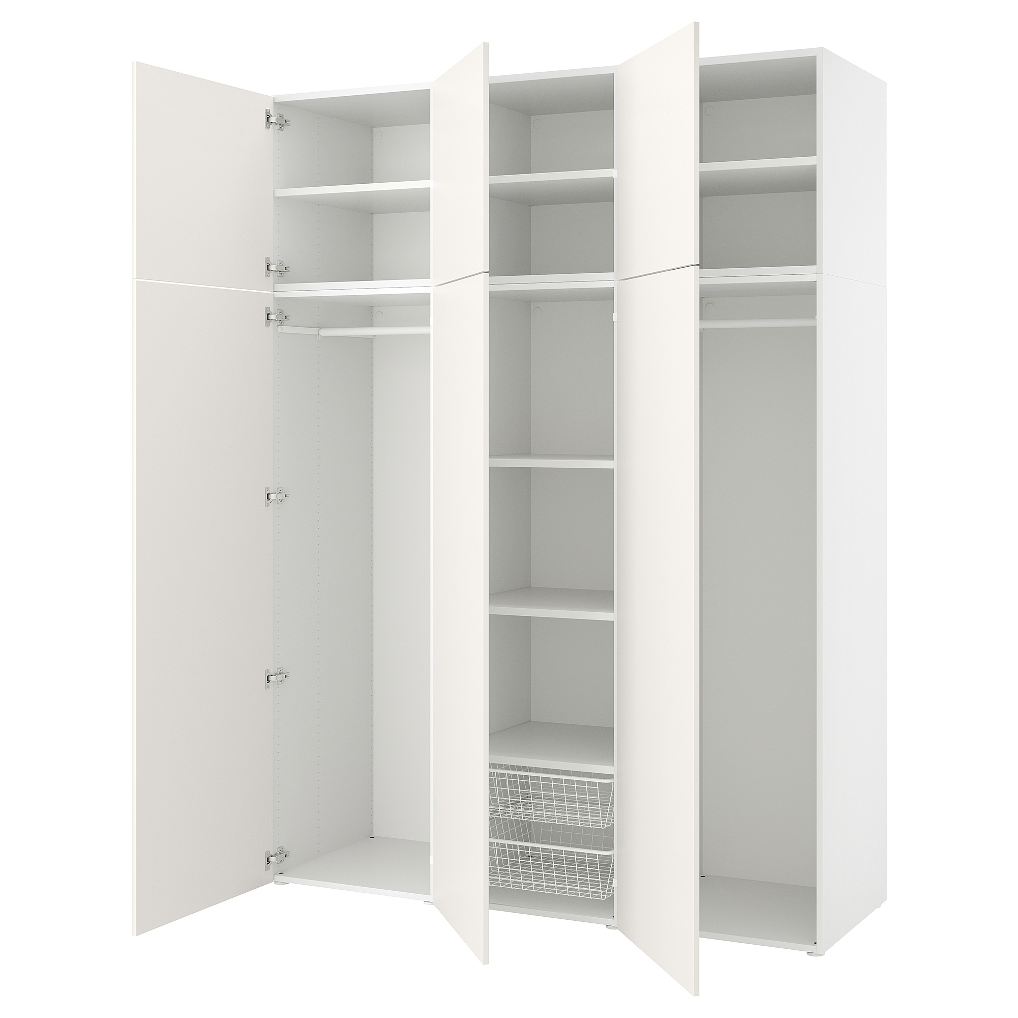 PLATSA wardrobe w 6 doors