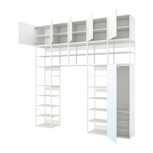 PLATSA - wardrobe w 6 doors, white STRAUMEN mirror glass /FONNES white | IKEA Taiwan Online - PE846525_S4