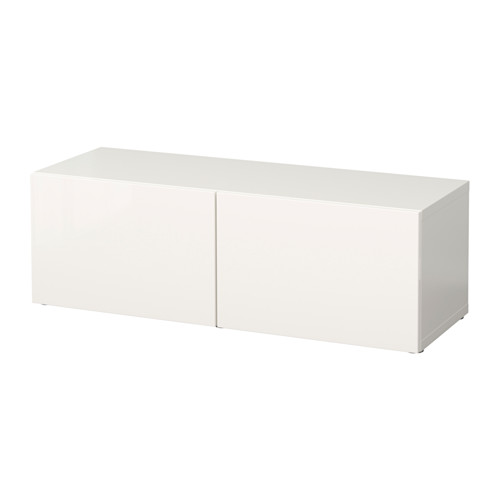 BESTÅ - 層架組附門板, 白色/Selsviken 高亮面 白色 | IKEA 線上購物 - PE537142_S4