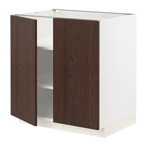 METOD base cabinet with shelves/2 doors