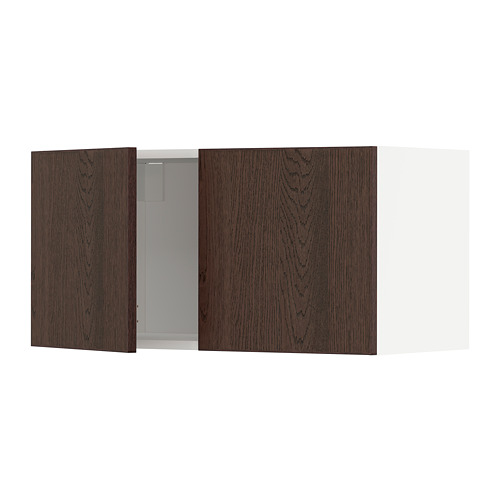 METOD - wall cabinet with 2 doors, white/Sinarp brown | IKEA Taiwan Online - PE802394_S4