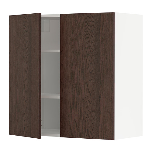 METOD wall cabinet with shelves/2 doors