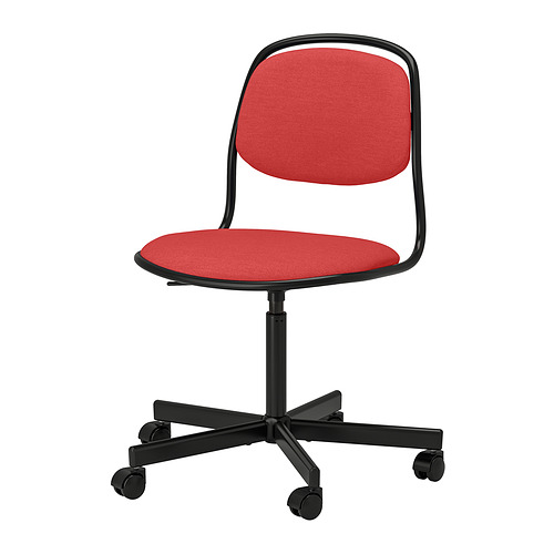 ÖRFJÄLL - 旋轉椅, 黑色/Vissle 紅色 | IKEA 線上購物 - PE885564_S4