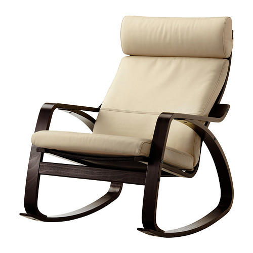 POÄNG - rocking-chair, black-brown/Glose eggshell | IKEA Taiwan Online - PE311392_S4