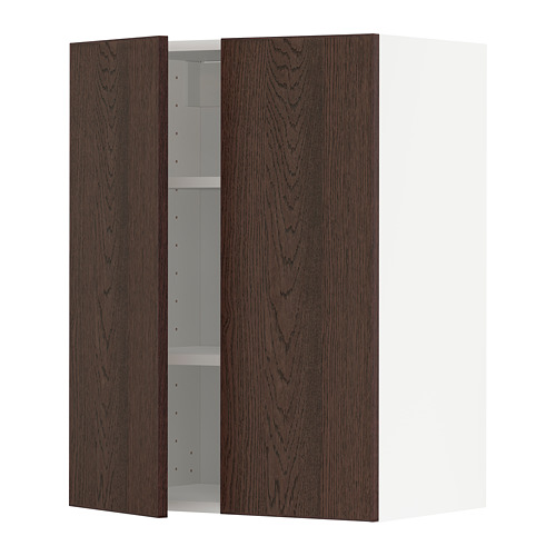 METOD wall cabinet with shelves/2 doors