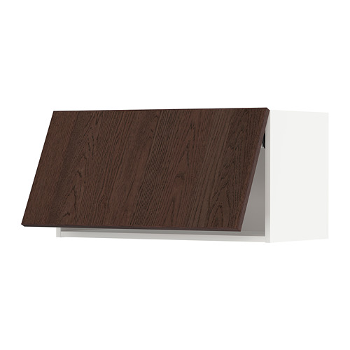 METOD - wall cabinet horizontal, white/Sinarp brown | IKEA Taiwan Online - PE802335_S4