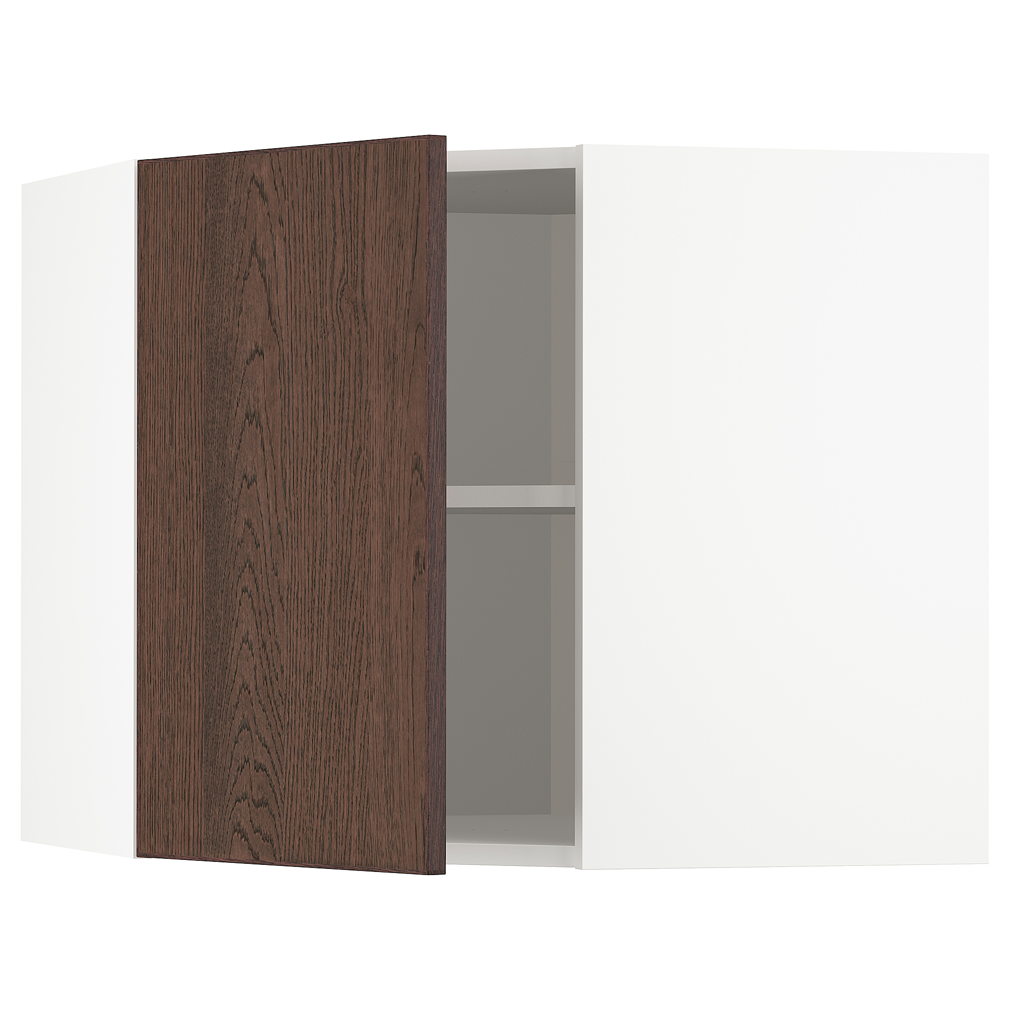 METOD corner wall cabinet with shelves