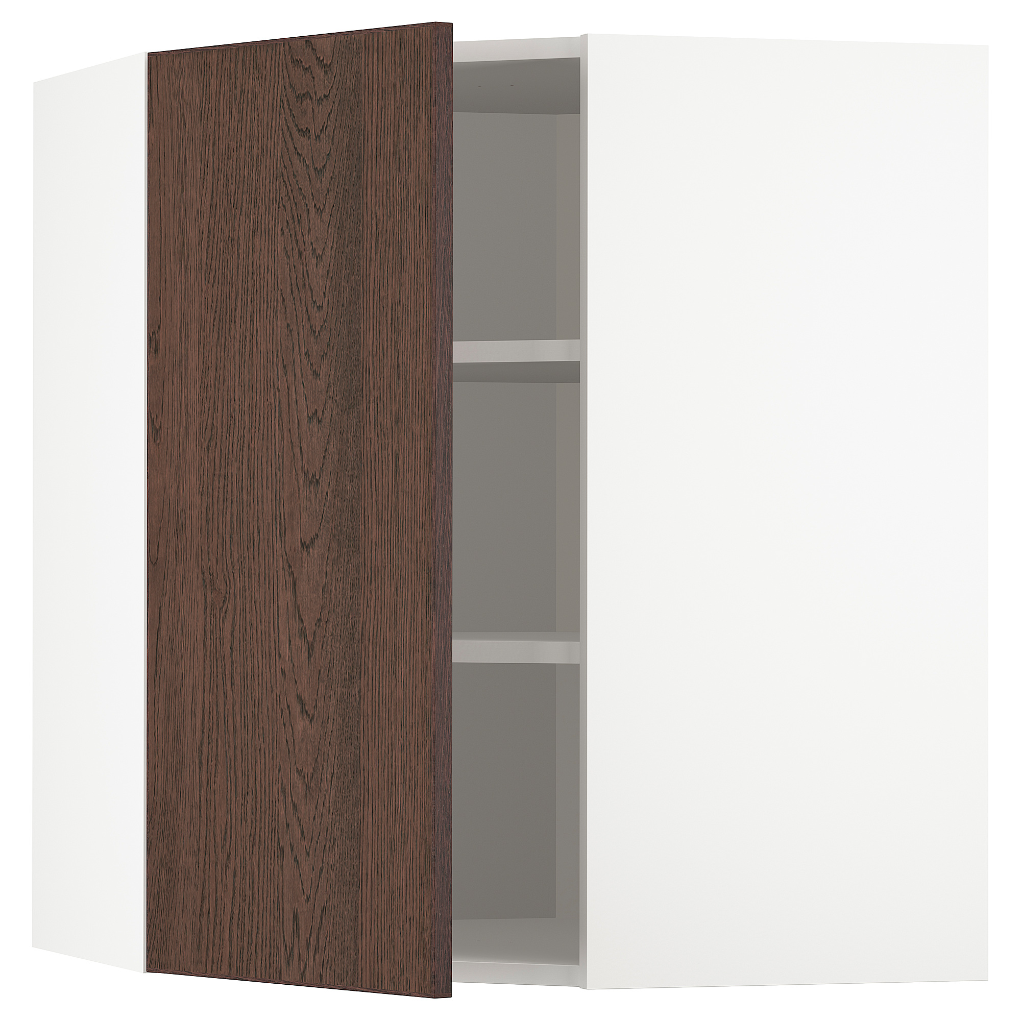 METOD corner wall cabinet with shelves