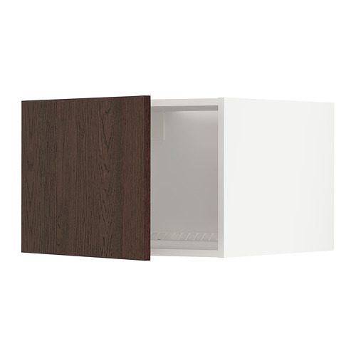 METOD - top cabinet for fridge/freezer, white/Sinarp brown | IKEA Taiwan Online - PE802478_S4