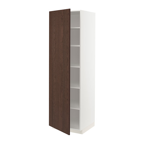 METOD high cabinet with shelves