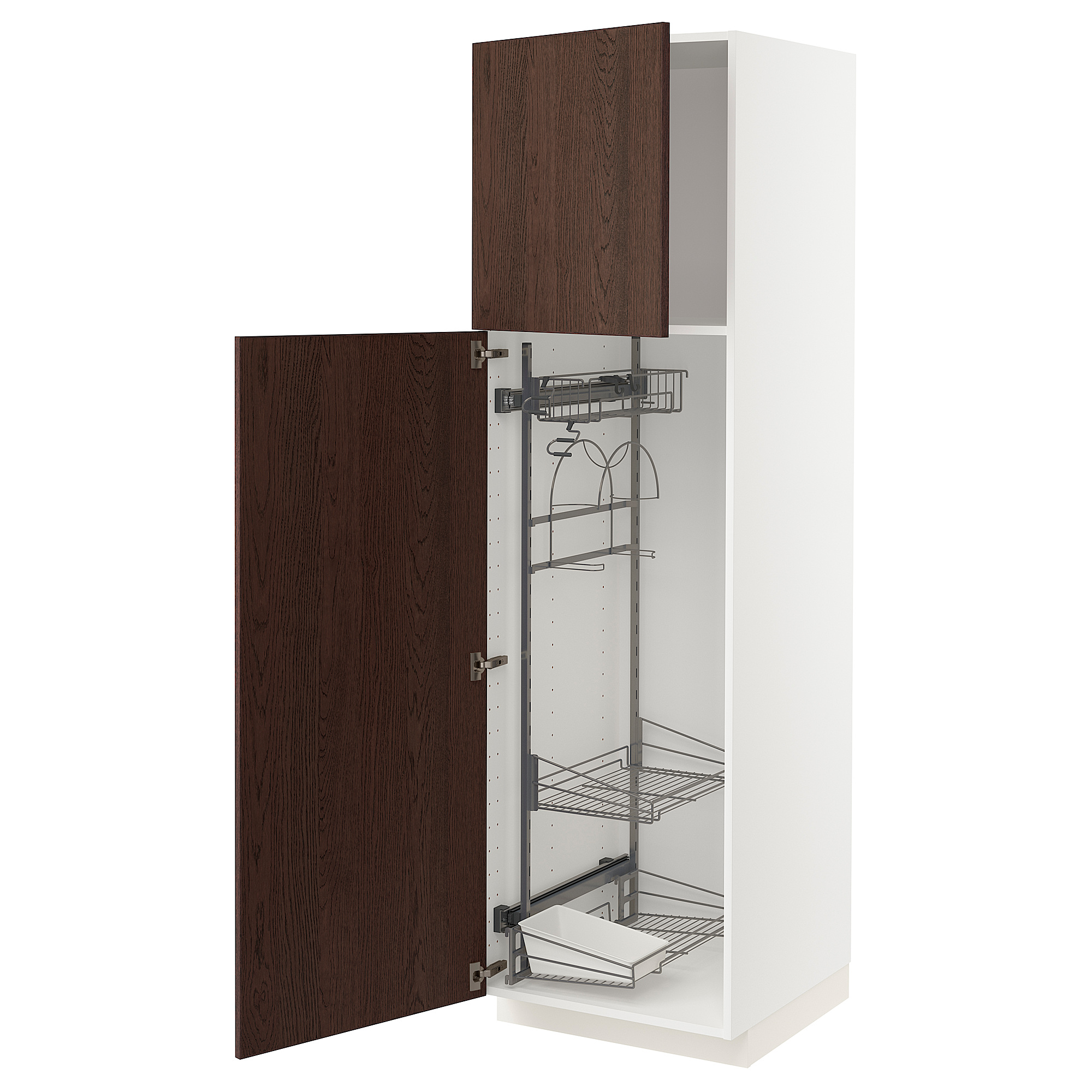 METOD high cabinet with cleaning interior